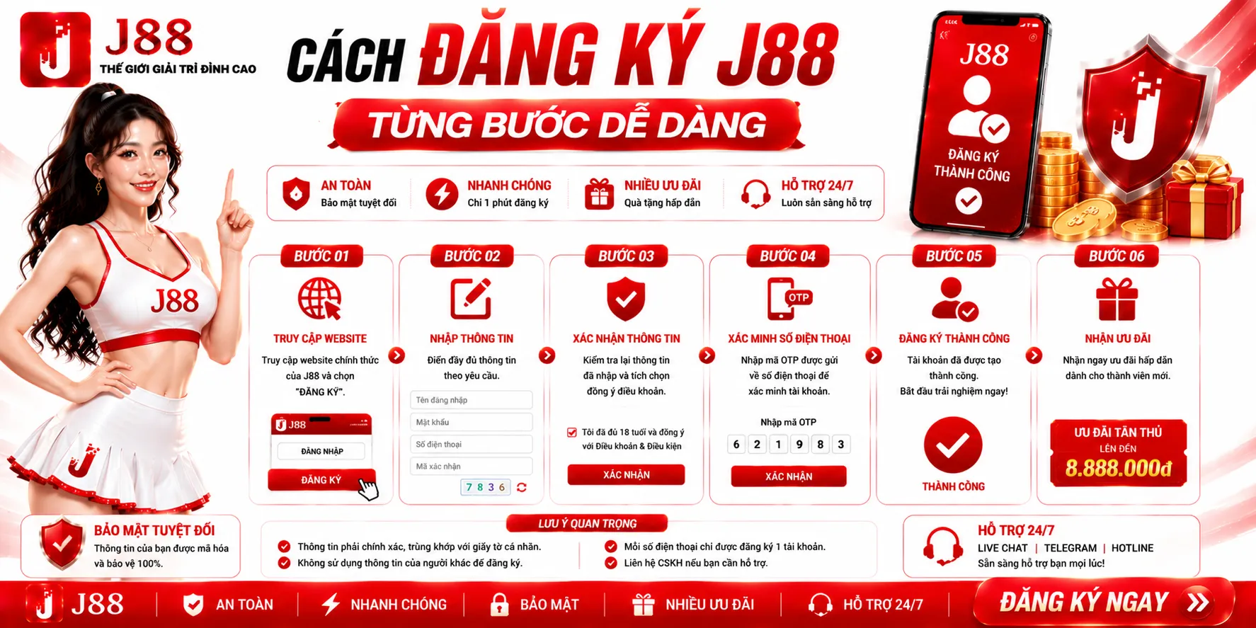 Đăng Ký J88 – Hướng Dẫn Tạo Tài Khoản Từng Bước 1 Cách đăng ký J88 từng bước