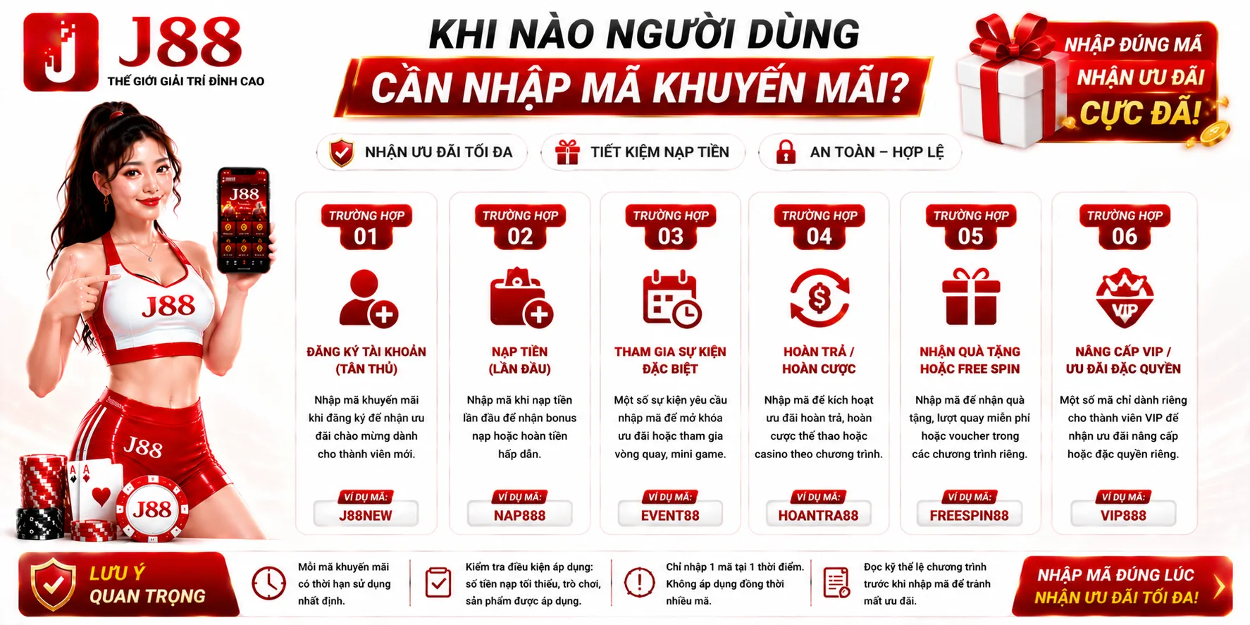 Mã Khuyến Mãi J88 – Cách Nhận Và Sử Dụng Mã 1 Khi nào người dùng cần nhập mã khuyến mãi?